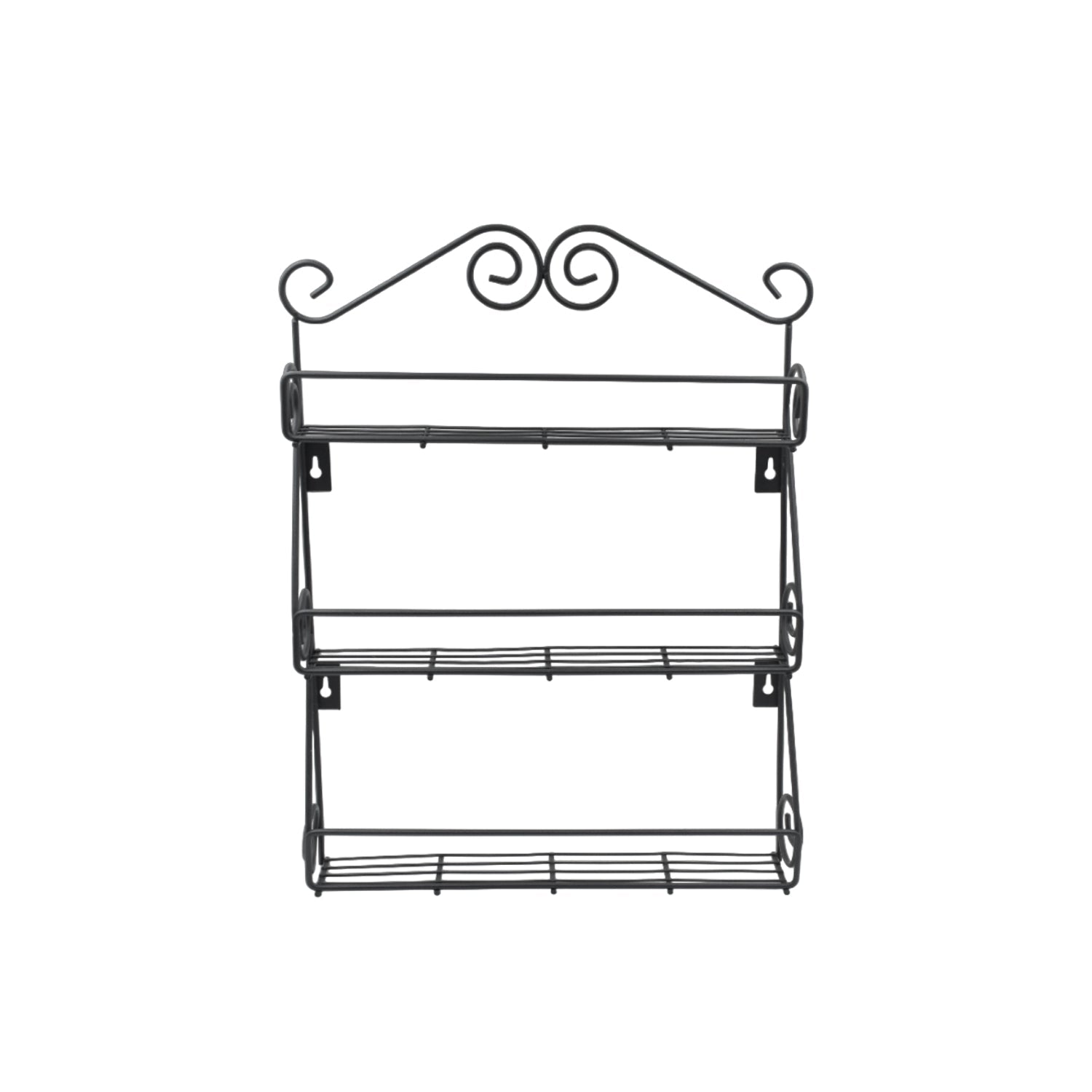 5857 Big Wall Mounted Iron Wall Shelf with 3 Storage Racks for Kitchen, Pantry, Cabinet, Counter top or Free Standing, Rack Holder for Kitchen