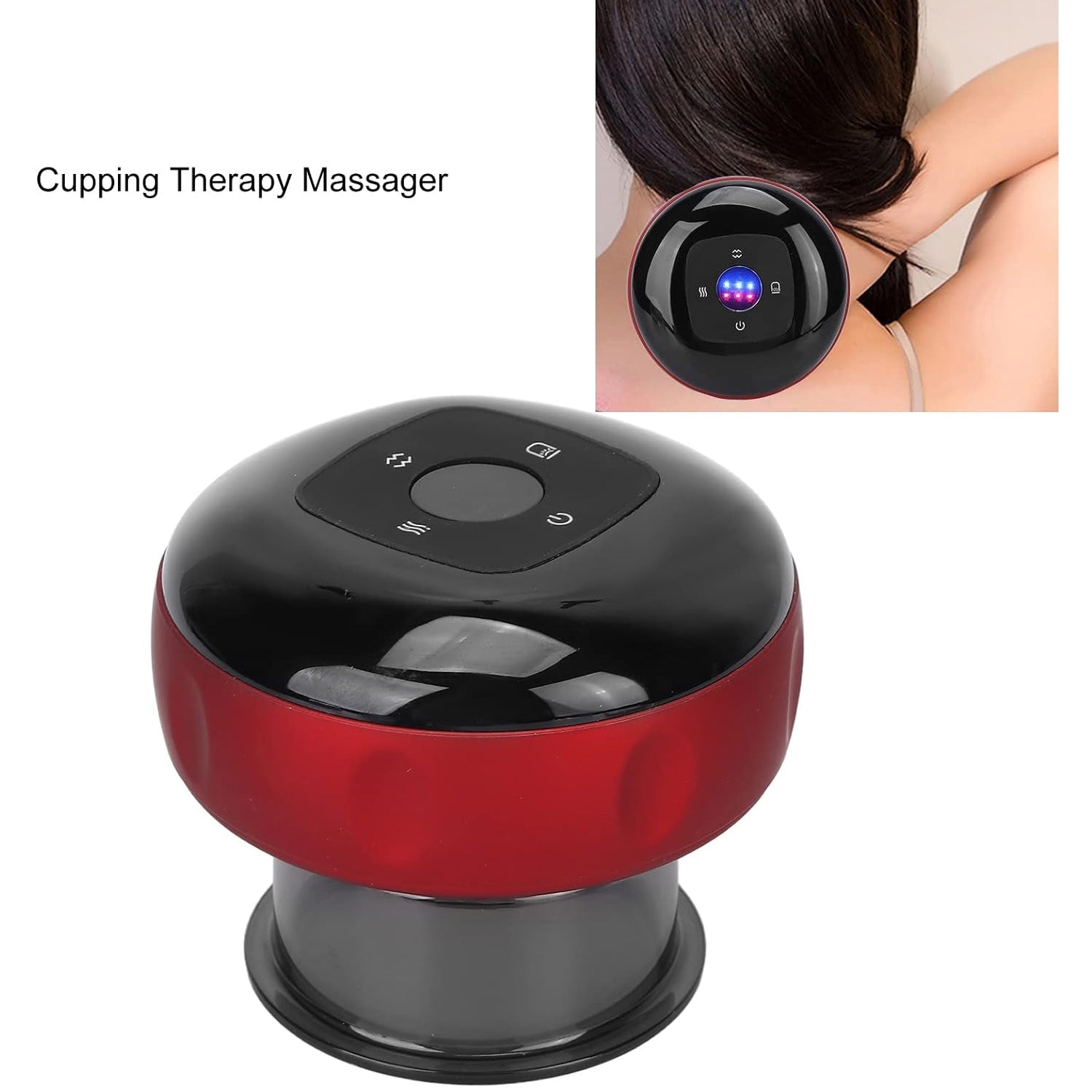 12625 Electric Intelligent Breathing Cupping Massage Instrument The Smart Cupping Therapy Set's Massager for Muscle and Joint Pain Cellulite Massage Back Pain Relief for Back Shoulder Leg (1 Pc)