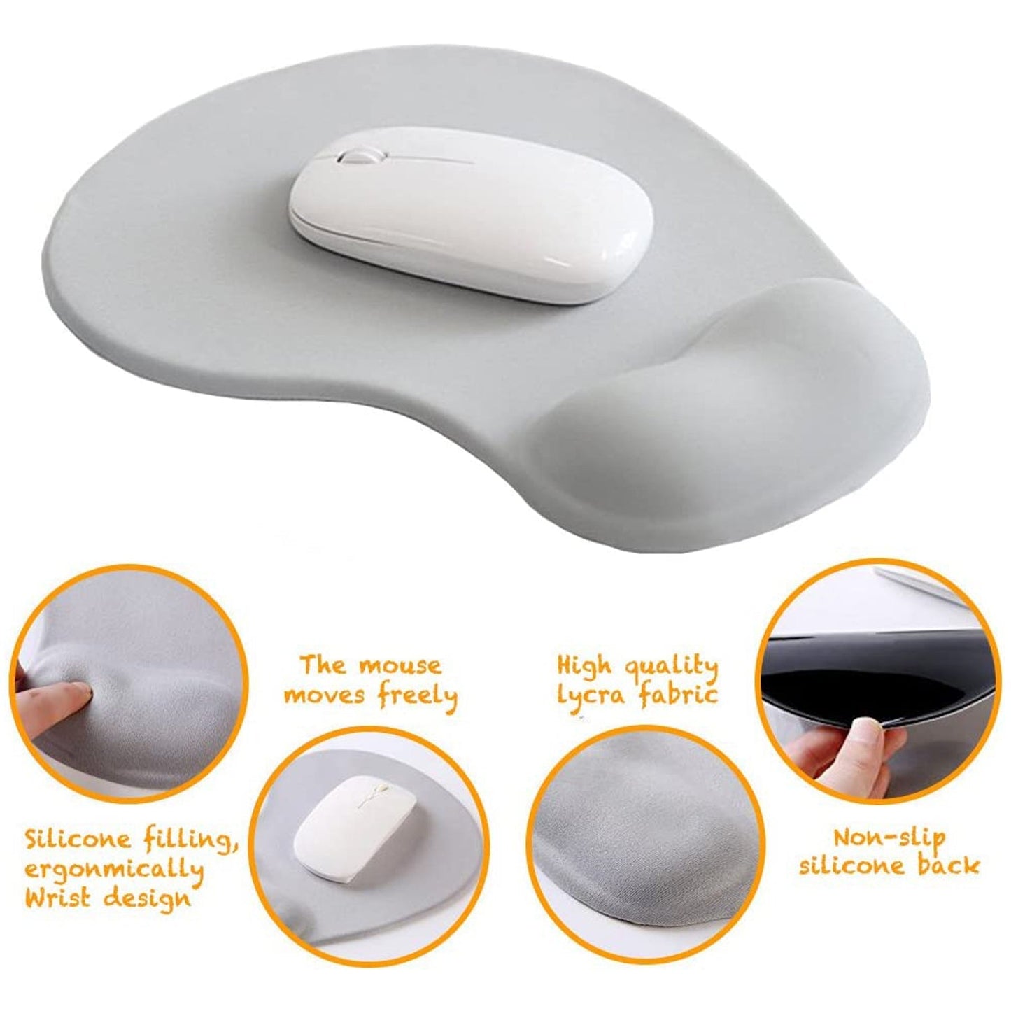 6176 Comfortable Silicone Mouse Pad with Jel Mouse Pad For All type Multiuse Mouse Pad DeoDap