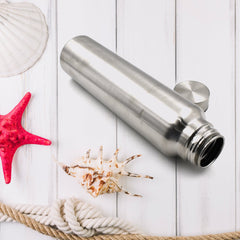 6861 Stainless Steel Water Bottle, Fridge Water Bottle, Stainless Steel Water Bottle Leak Proof, Rust Proof, Hot & Cold Drinks, Gym Sipper BPA Free Food Grade Quality Silver Color, Steel fridge Bottle For office/Gym/School 1000Ml