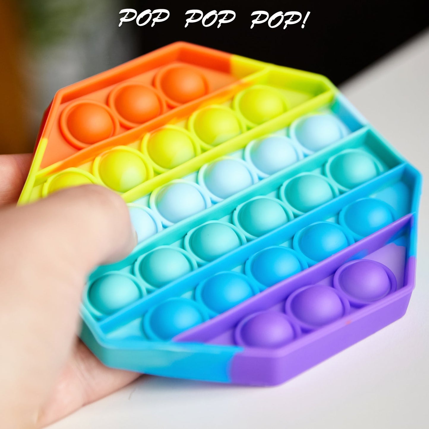 4475 Octagon Shape Silicone Push Bubbles Toy for Autism Push Toy for Kids Fidget Popping Sounds Toy DeoDap