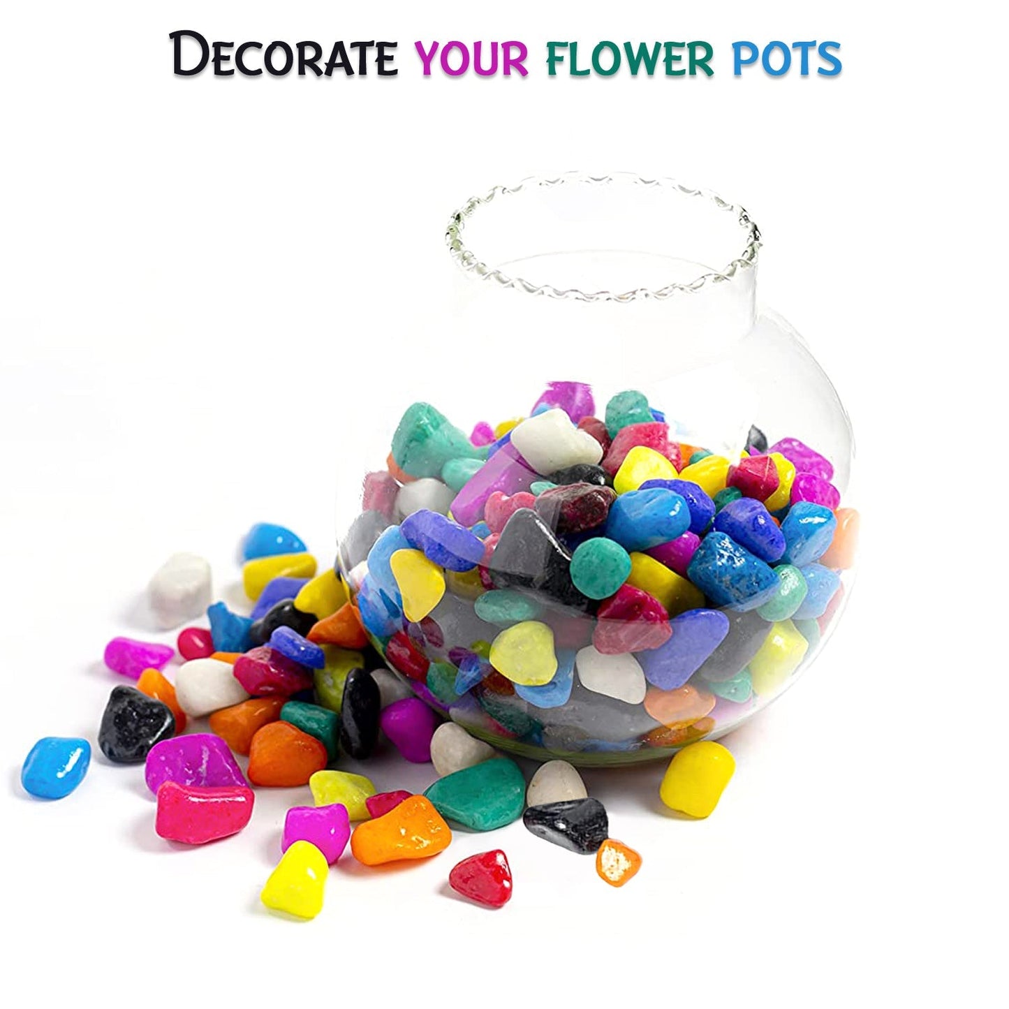 4979 Decorative Stones and Pebbles for Garden, Vase Fillers Multicolor. DeoDap