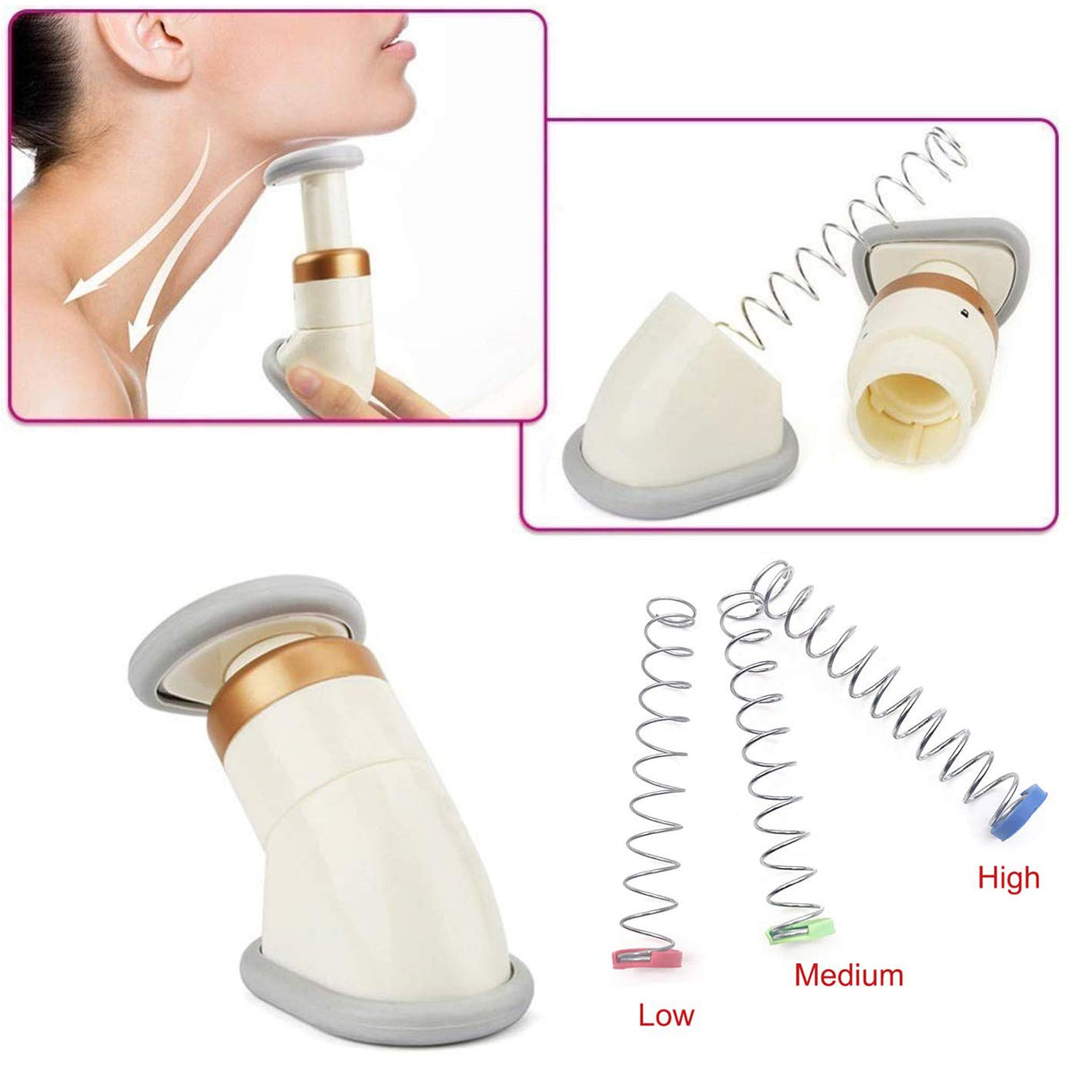 7329 Massager for Men Women Double Chin Up Neckline Slimmer Machine and jawline Exerciser Tool with Neck Slimming Rubber & Chinfat Reducer Exerciser (1 Pc)