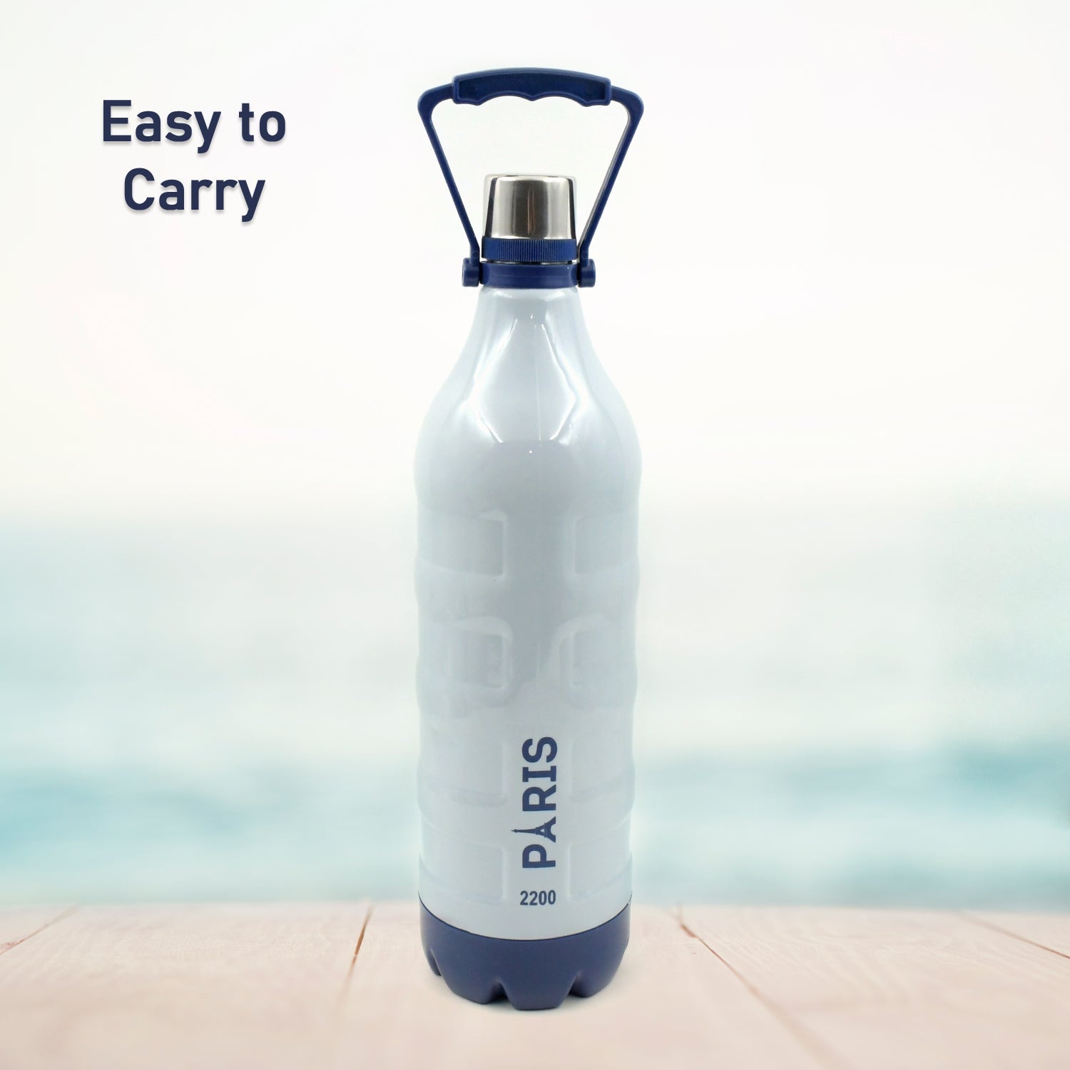 Plastic Sports Insulated Water Bottle with Handle Easy to Carry High Quality Water Bottle, BPA-Free & Leak-Proof! for Kids' School, For Fridge, Office, Sports, School, Gym, Yoga (1 Pc, 1500ML, 2200ML)