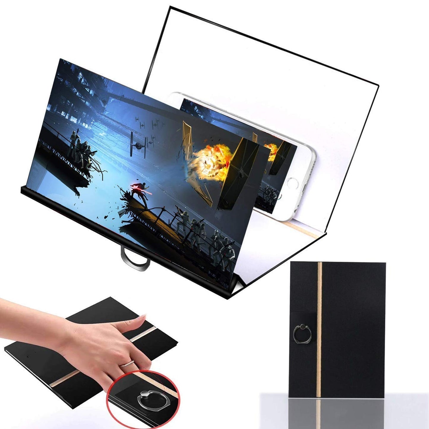 6868 Phone Screen Magnifier Video Screen Amplifier Expander Holder Bracket for Mobile Phone Screen Zoom Display