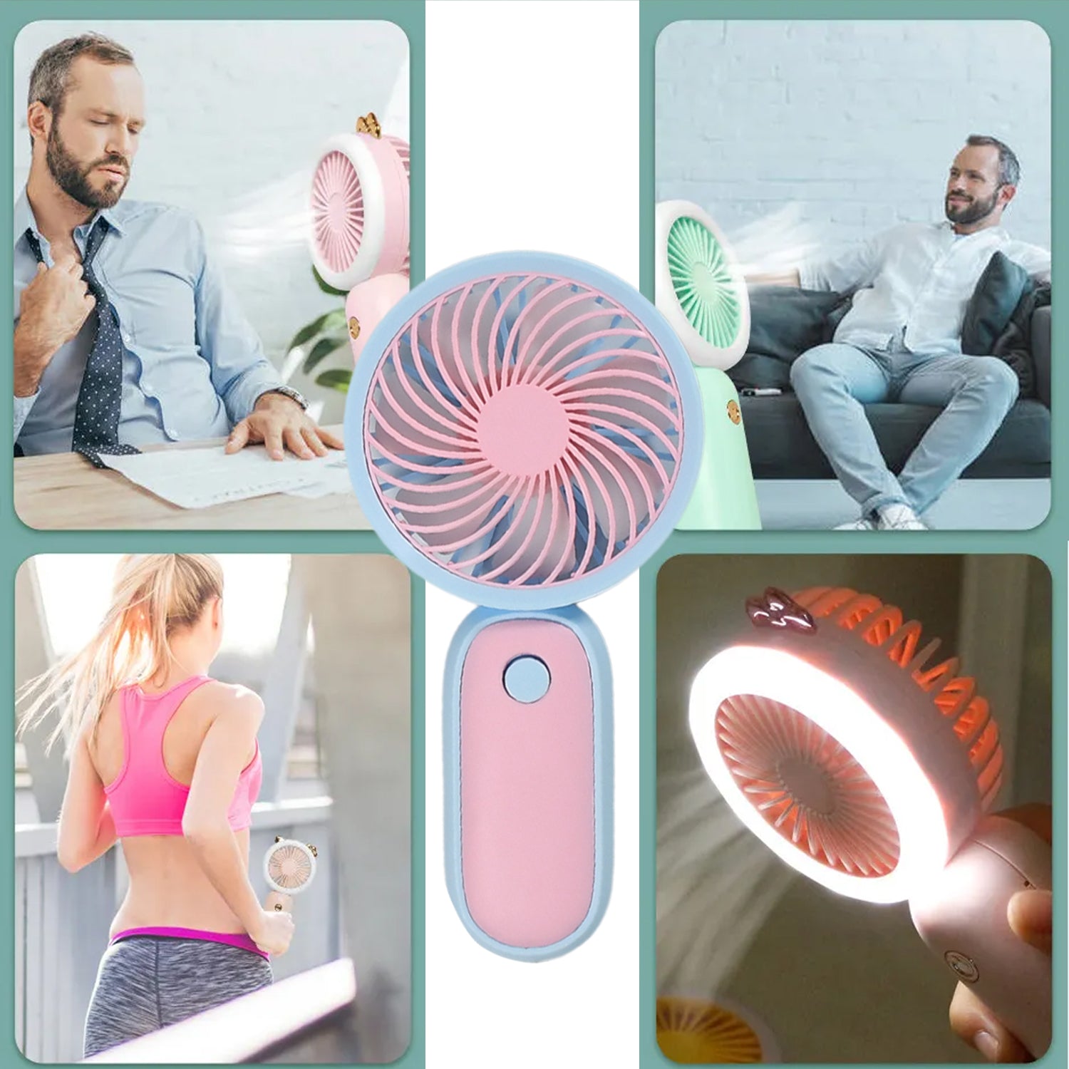 4800 Mini Handheld Fan Portable Rechargeable Mini Fan Easy to Carry, for Home, Office, Travel and Outdoor Use DeoDap
