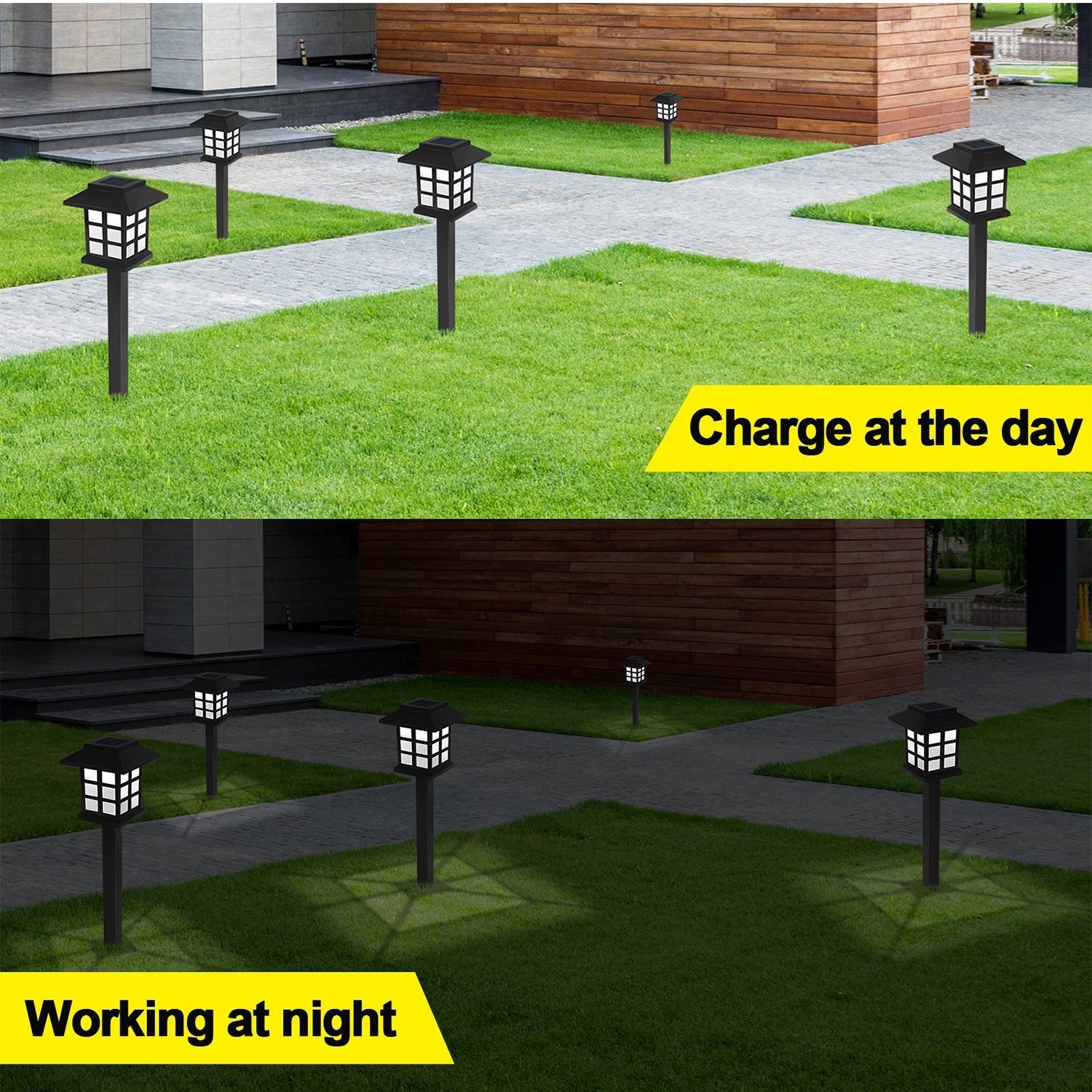 6625 Solar Garden Lights LED Outdoor Stake Spotlight Fixture for Garden Light (Pack of 2pc ) DeoDap