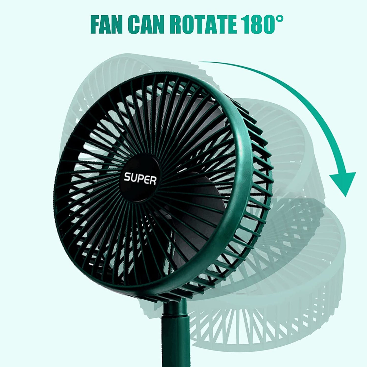 4613 Telescopic Electric Desktop Fan, Height Adjustable, Foldable & Portable for Travel/Carry | Silent Table Top Personal Fan for Bedside, Office Table DeoDap