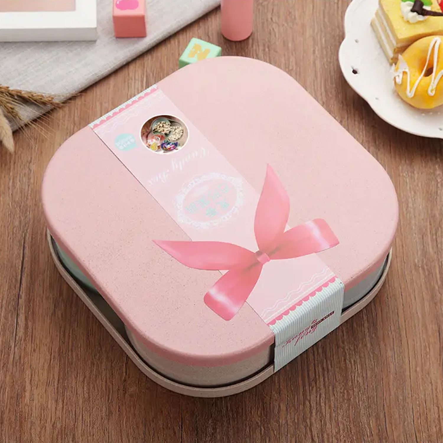 7151 Candy Box Large Capacity Space-saving Compartment Design Creative Divided Food Fruit Plate for Living Roomfruit_candy_box_4comp DeoDap