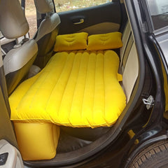 8043 Car Inflatable Bed with 2 Pillows &  Air Pump (Portable) For Travel, Camping, Vacation | Polyester Inflatable Travel Car Bed Air Sofa with Two Inflatable Pillow and Air Pump for Car Back Seat, Air Pump Random Colour