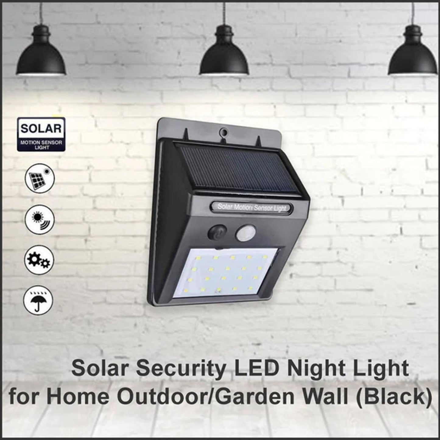 6609 Yellow Solar Wireless Security Motion Sensor LED Night Light for Home Outdoor/Garden Wall. DeoDap