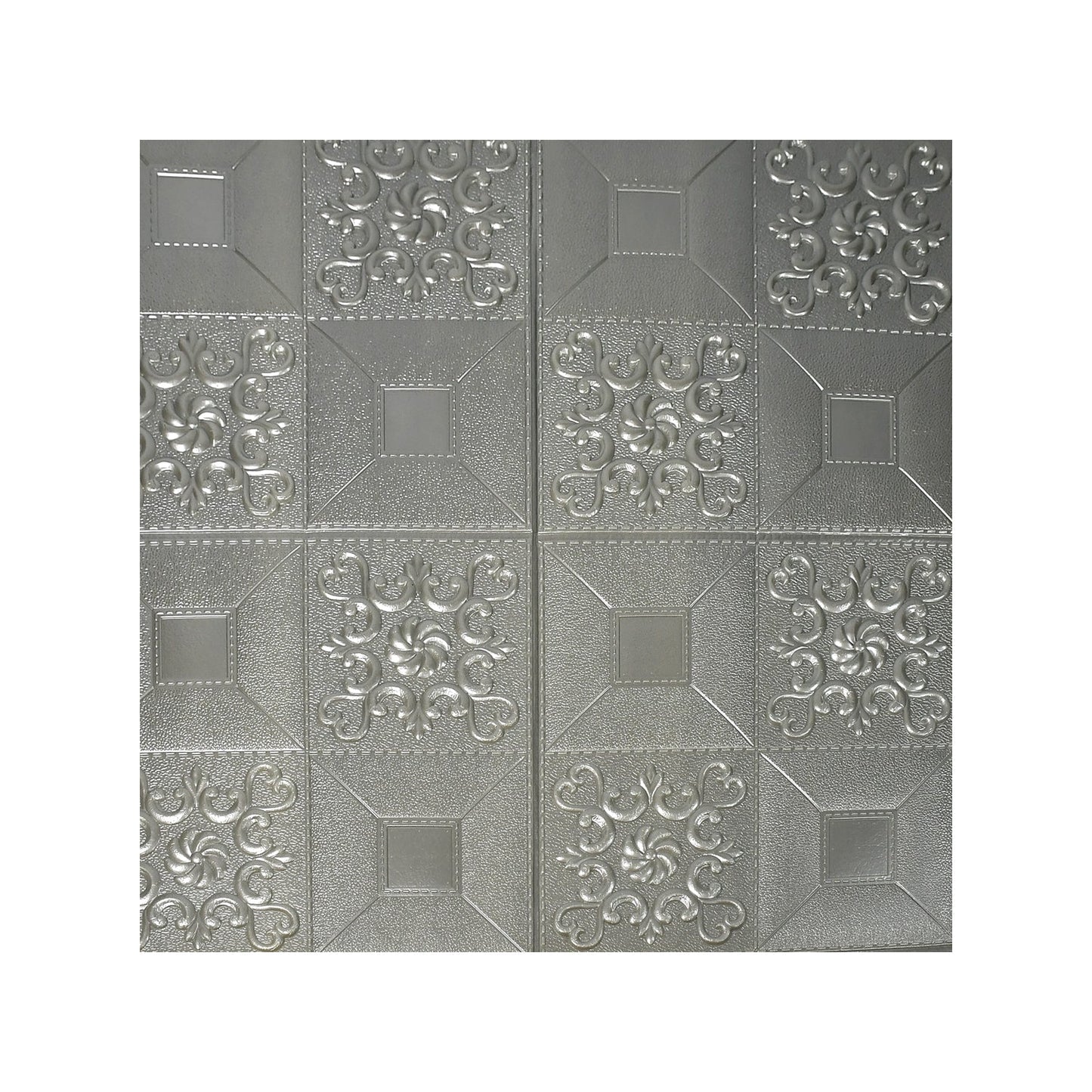 9277 Stone Design Wallpaper 3D Foam Wallpaper Sticker Panels I Ceiling Wallpaper For Living Room Bedroom I Furniture, Door I Foam Tiles (Blue Color) (Size - 73X73 cm) DeoDap