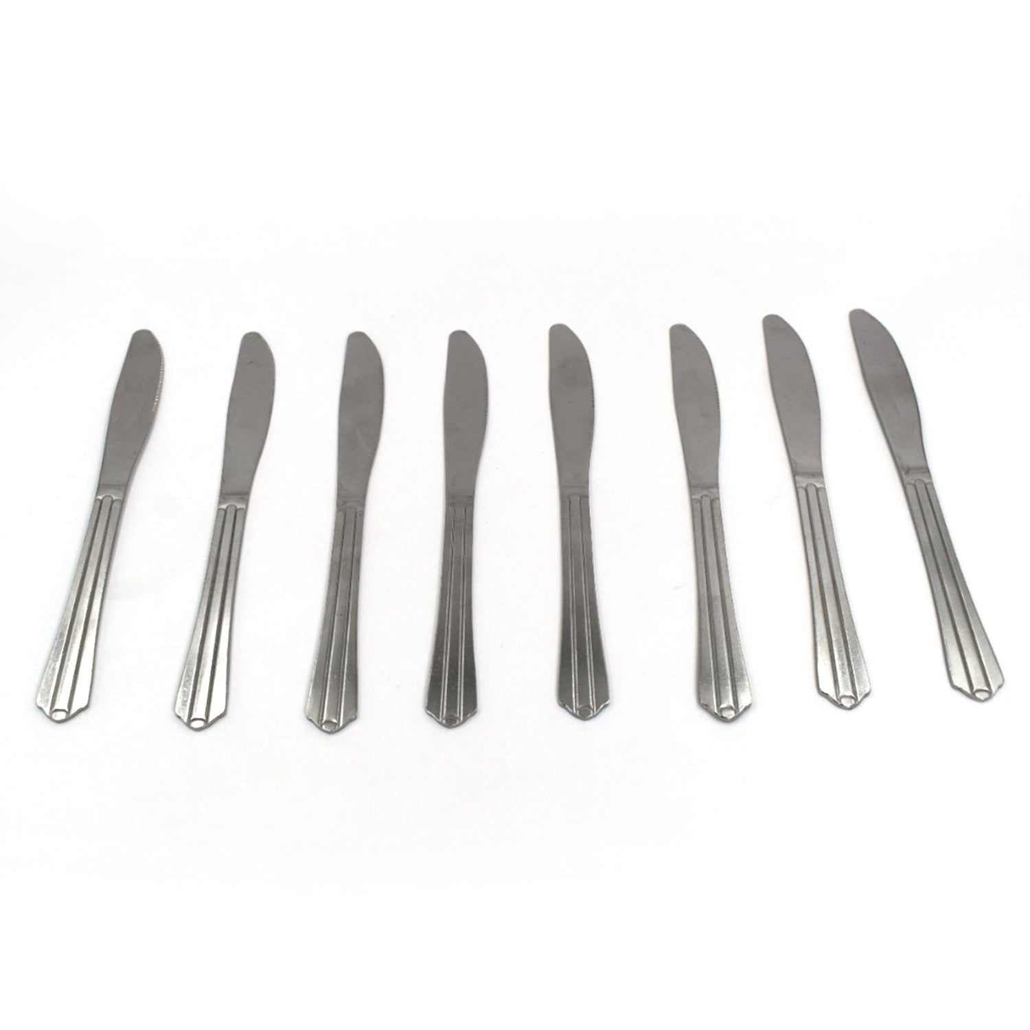 2777 8 Pieces Dinner Knife Cutlery Set Used for Salad sandwich and Portable to be Taken for Outing or Picnic DeoDap