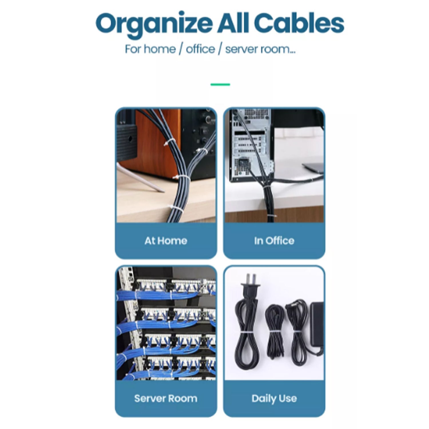 9019 100 Pc Cable Zip Ties used in all kinds of wires to make them tied and knotted etc. DeoDap