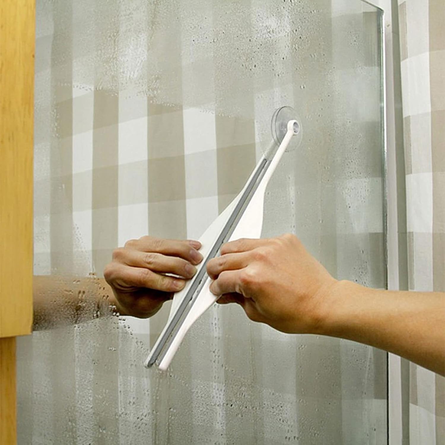 Shower Glass Squeegee Creative Bathroom Flat Mirror Window Glass Wiper Cleaner Bathroom Steam Wiper Cleaner Squeegee
