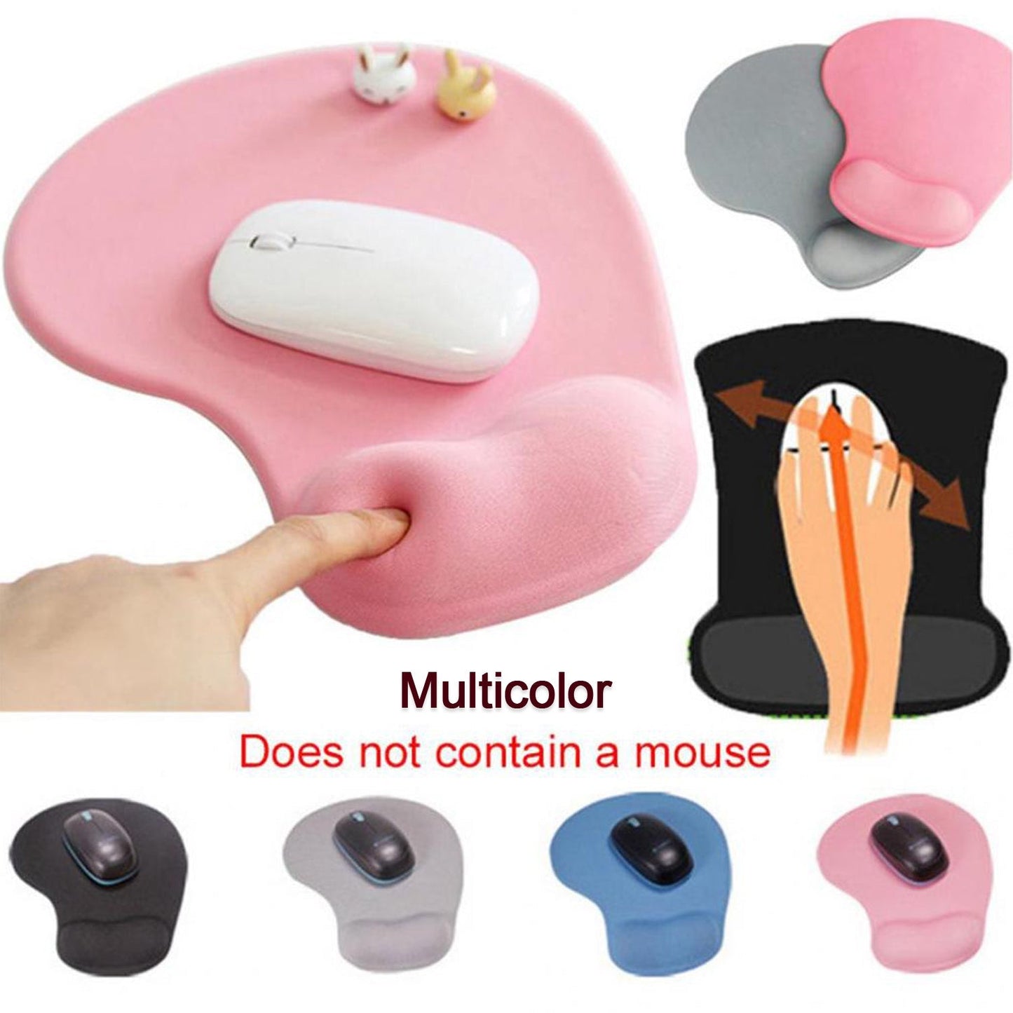 6176 Comfortable Silicone Mouse Pad with Jel Mouse Pad For All type Multiuse Mouse Pad DeoDap