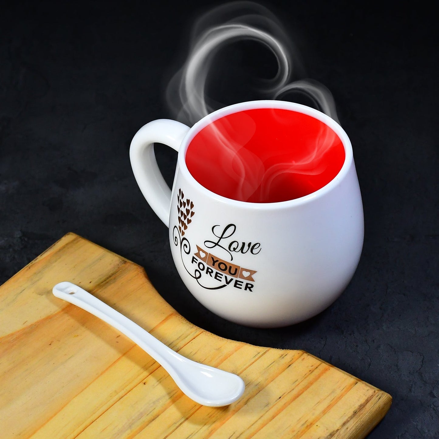 4975 Multi design coffee Mug With Spoon and box packing. Ceramic Mugs to Gift your Best Friend Tea Mugs Coffee Mugs Microwave Safe. DeoDap