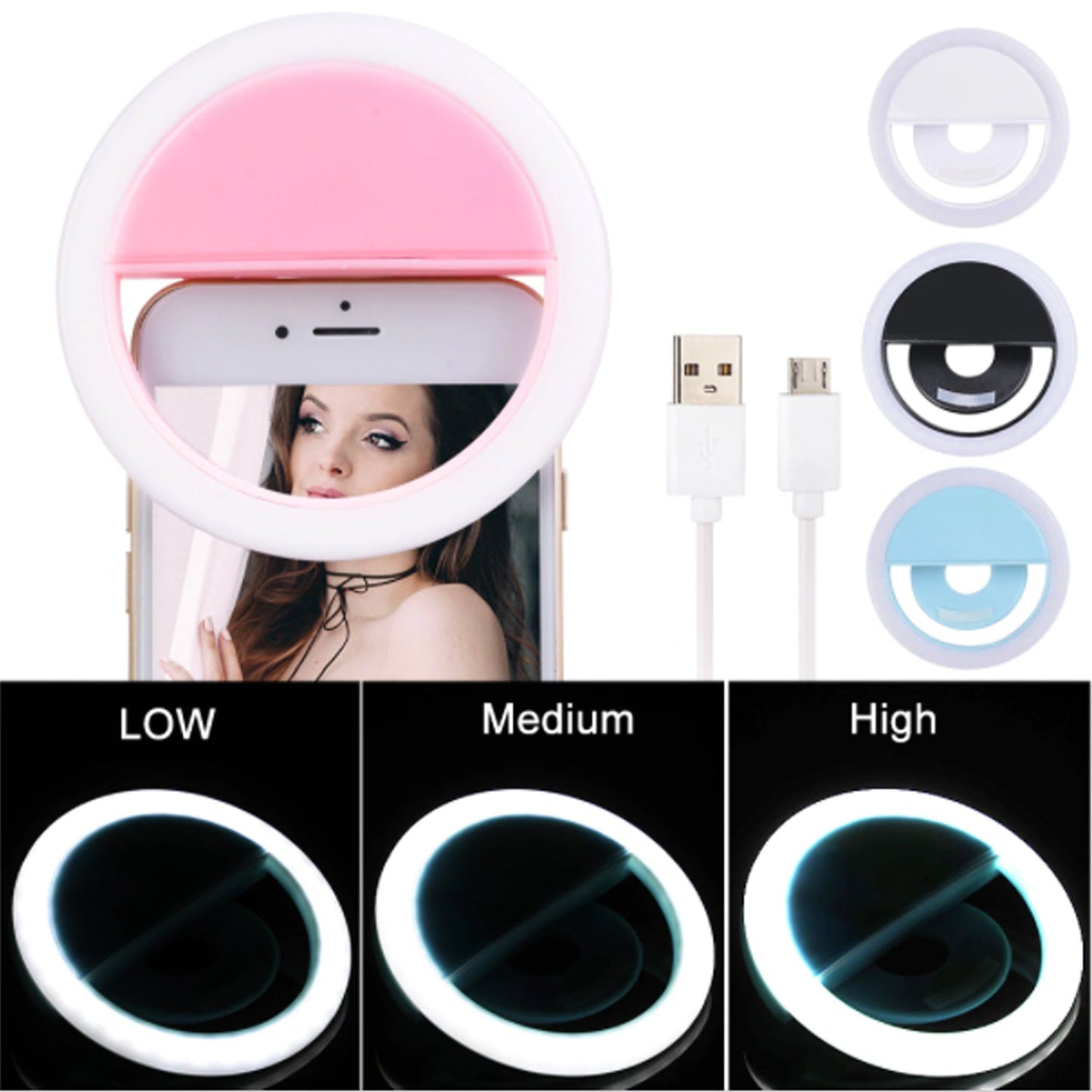 4785 Selfie Ring Light used for applying bright shade over face during taking selfies and making videos etc. DeoDap