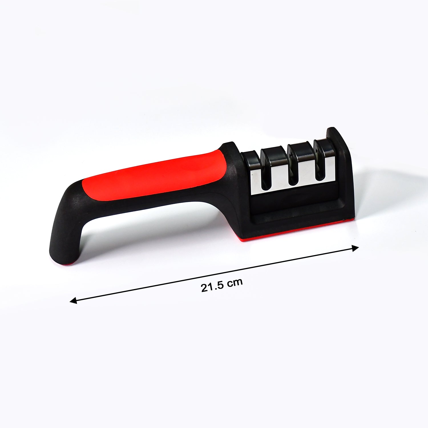 2051 Manual Red Knife Sharpener 3 Stage Sharpening Tool for Ceramic Knife and Steel Knives. DeoDap