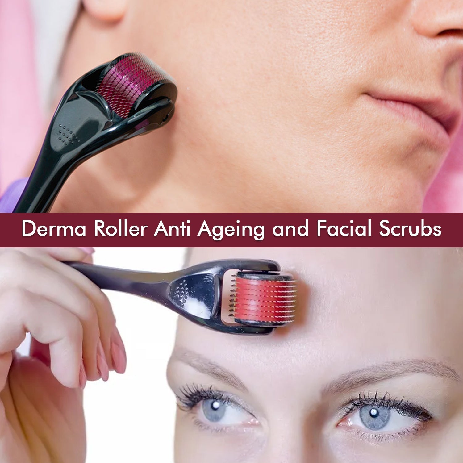 6601 Derma Roller Anti Ageing and Facial Scrubs & Polishes Scar Removal Hair Regrowth (0.75mm)