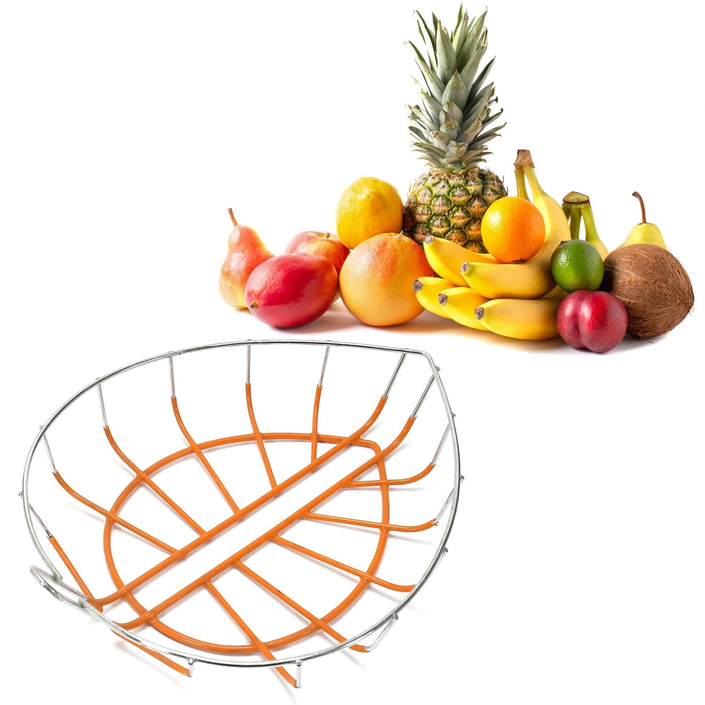 5256 Leaf Fruit Bowl Attractive Fruit Bowl Steel 23cm For Kitchen & Home Use DeoDap