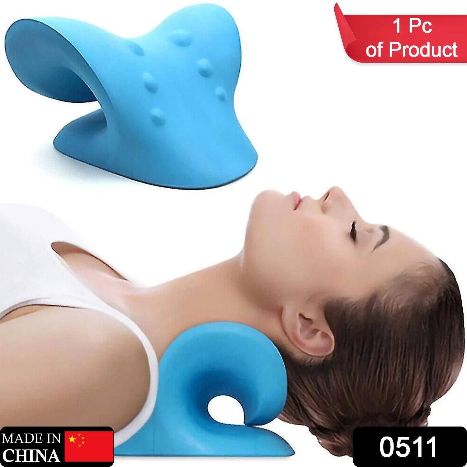 0511 Neck Relaxer | Cervical Pillow for Neck & Shoulder Pain | Chiropractic Acupressure Manual Massage | Medical Grade Material | Recommended by Orthopaedics DeoDap