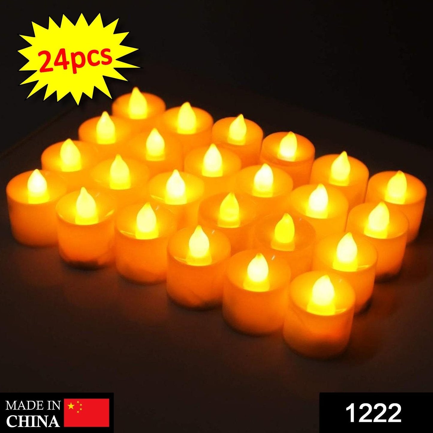 1222  Festival Decorative - LED Tealight Candles (White, 24 Pcs) DeoDap