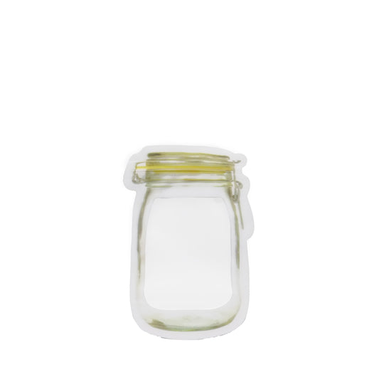1073 Reusable Airtight Seal Plastic Food Storage Mason Jar Zipper (150ml) DeoDap