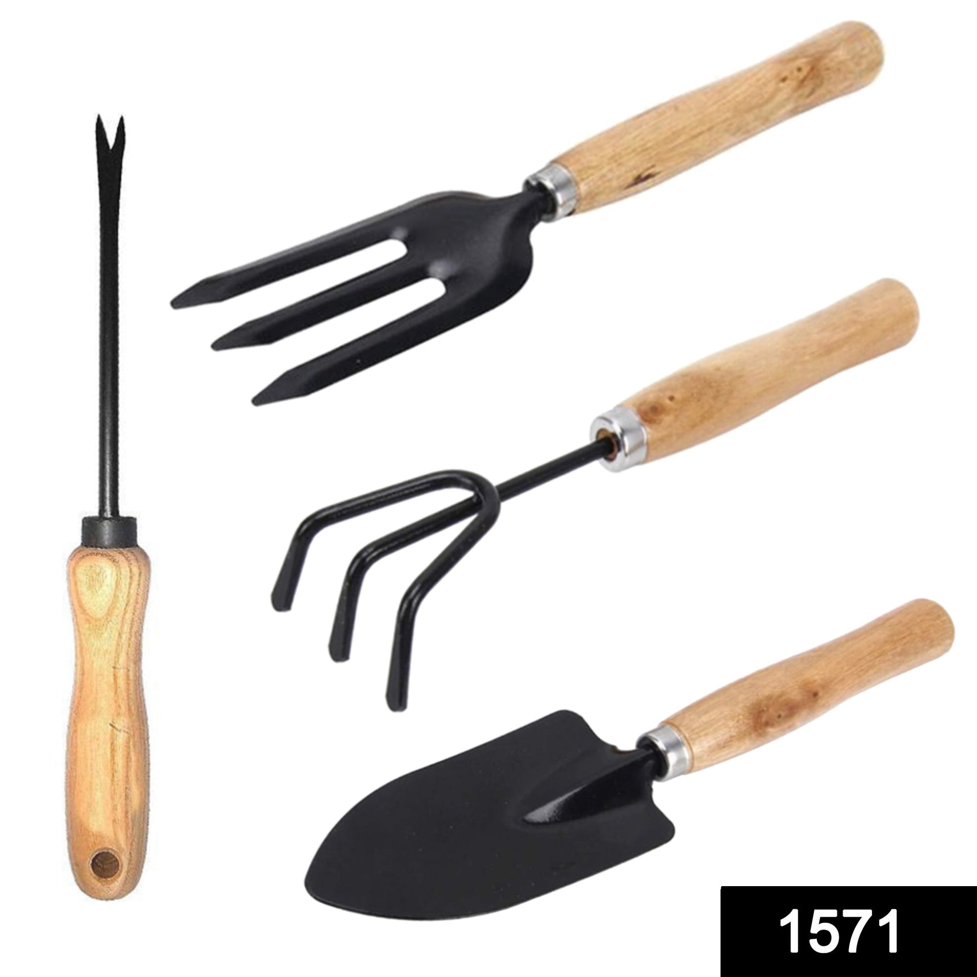 1571 Gardening Tools Seed Handheld Shovel Rake Spade Trowel with Pruning Shear DeoDap