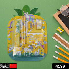 4599   6 PC SET STATIONARY SET INCLUDING PENCIL RULER RUBBER PENCIL SHARPENER  SCHOOL, OFFICE PRODUCT GIFT