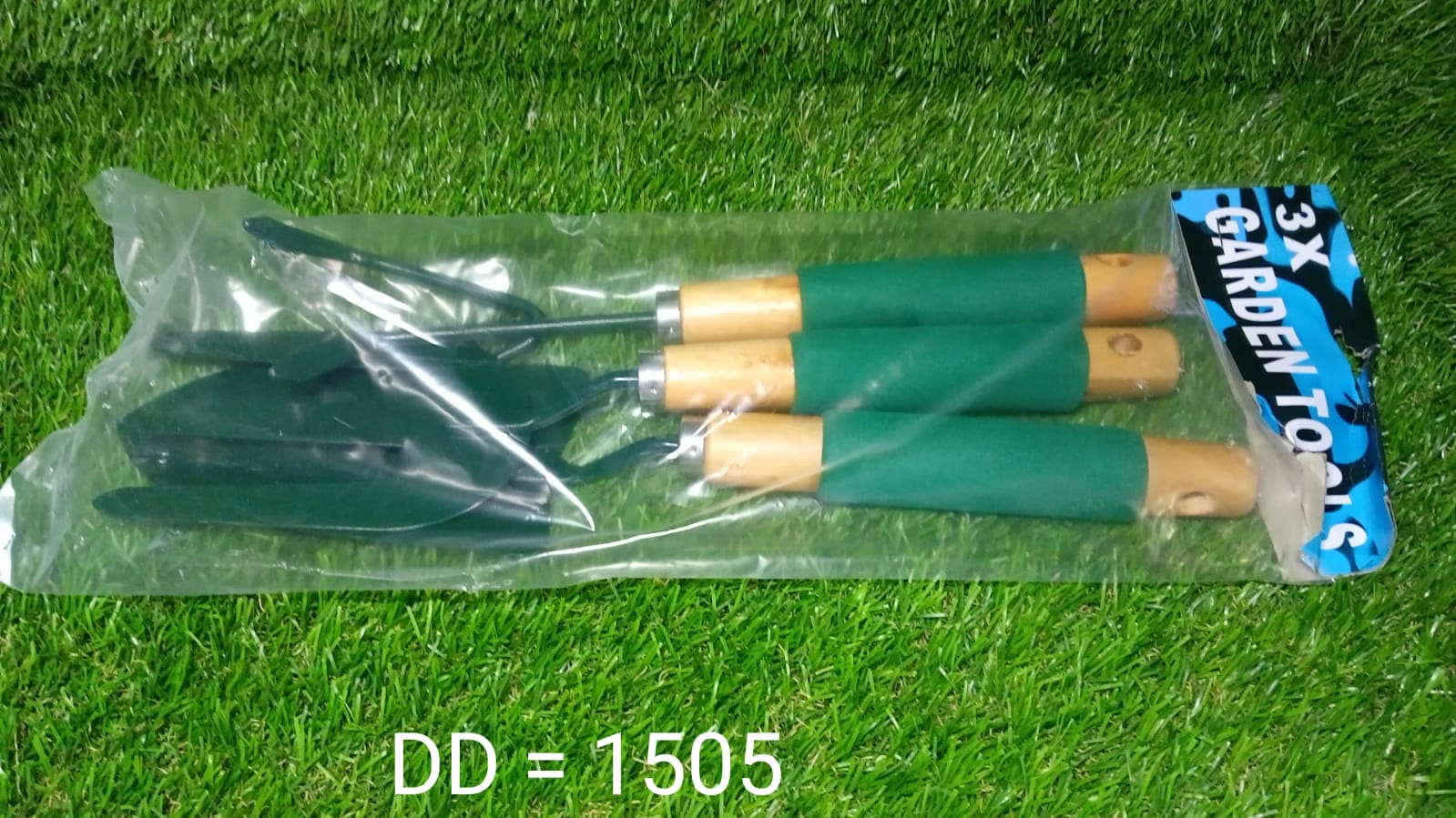 1505 Gardening Tool Wood Handle Cultivator Trowel Forks Tool Set (3 pack) DeoDap