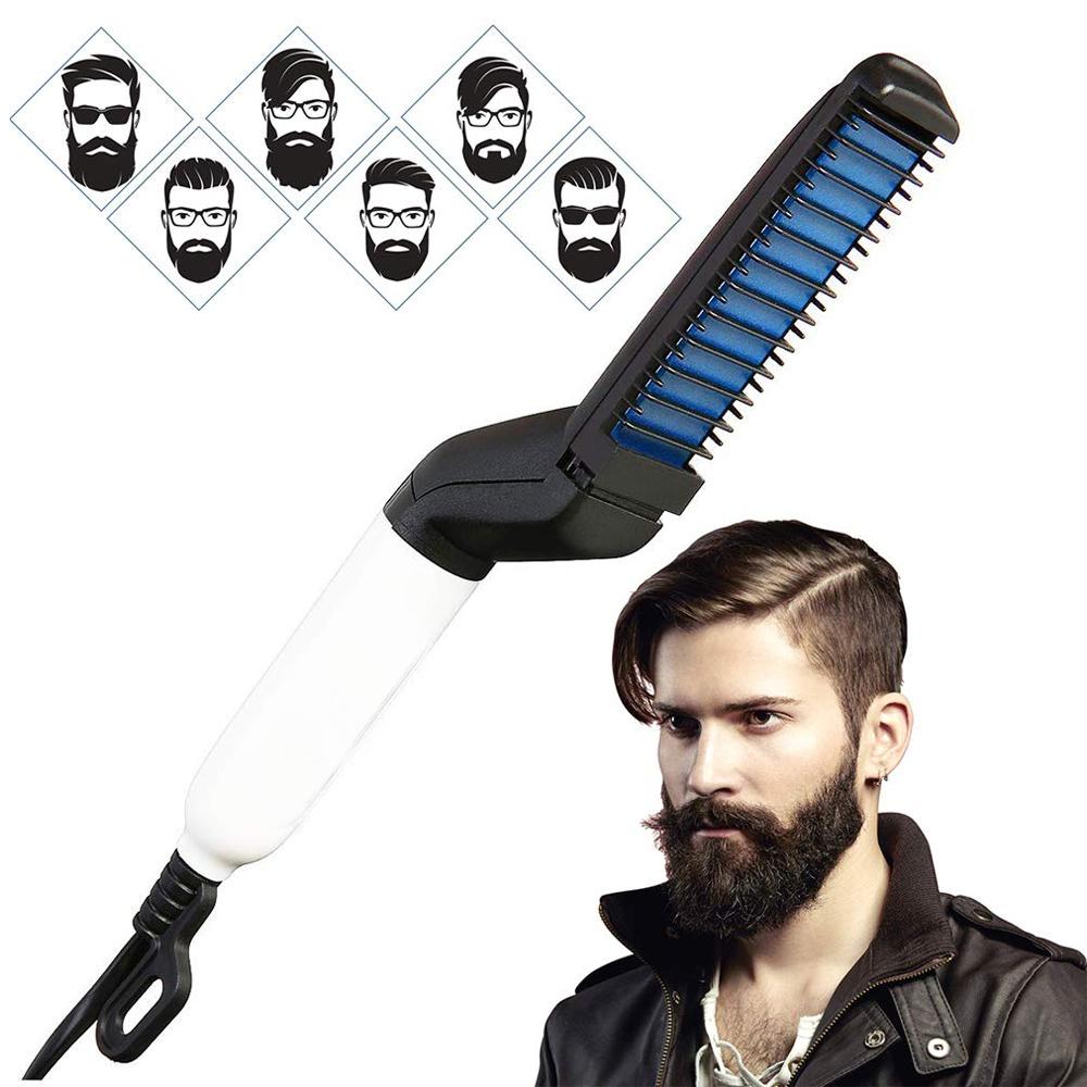 348 Men's Beard and Hair Curling Straightener (Modelling Comb) DeoDap
