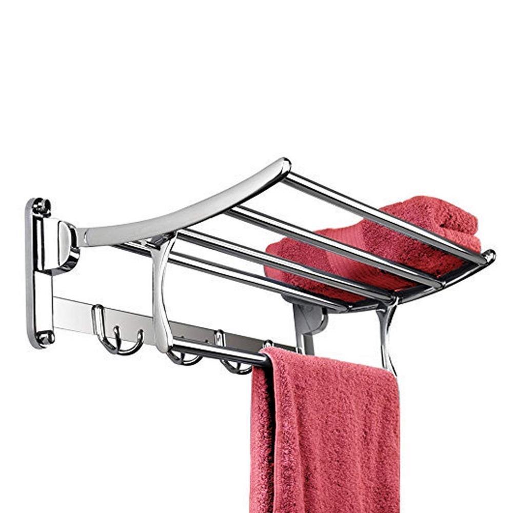 314_Bathroom Accessories Stainless Steel Folding Towel Rack DeoDap