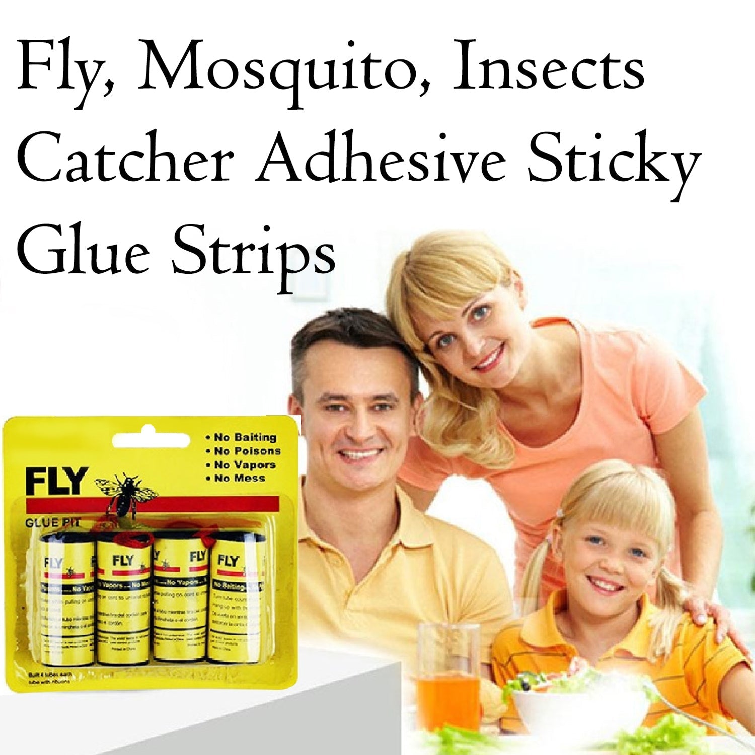 1474 Fly, Mosquito, Insects Catcher Adhesive Sticky Glue Strips DeoDap