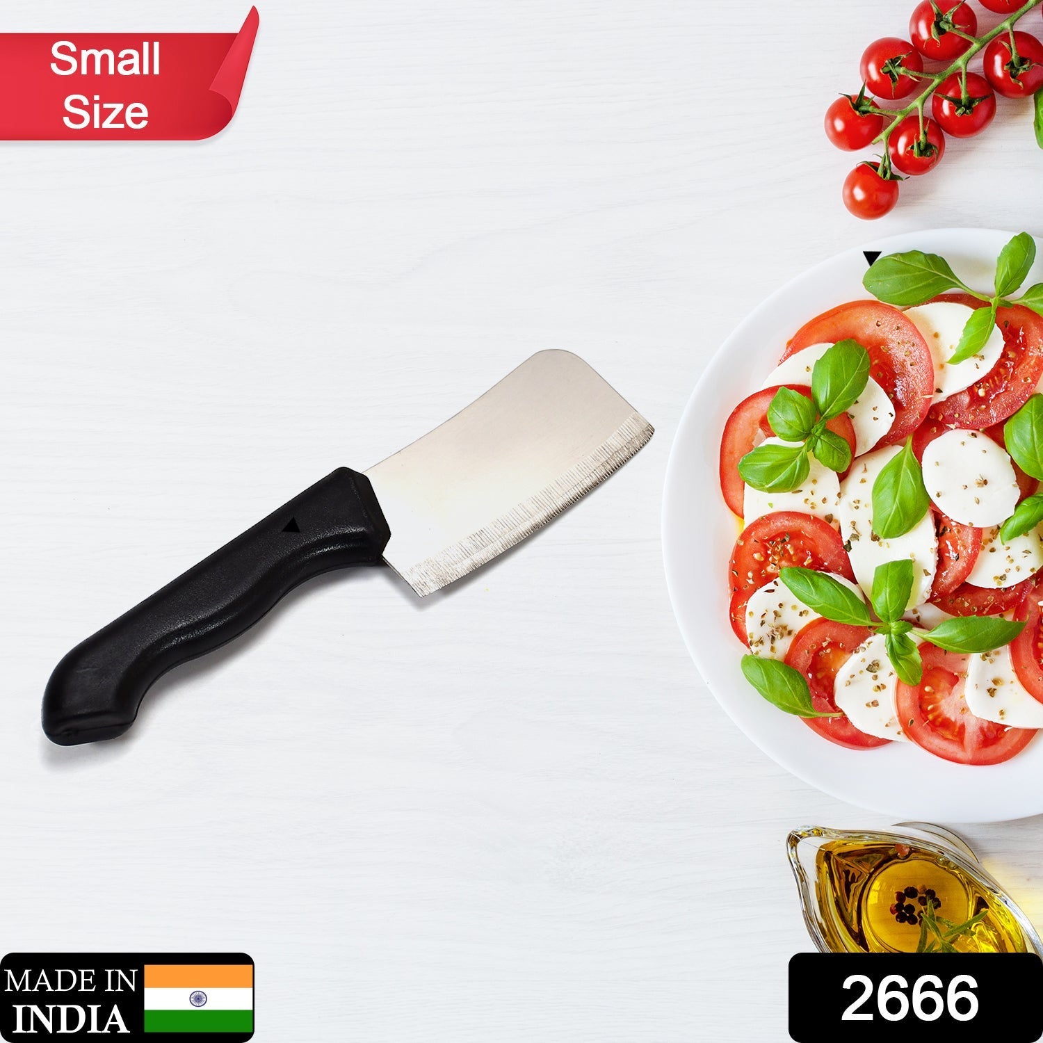 2666 Small Stainless Steel knife and Kitchen Knife with Black Grip Handle. DeoDap