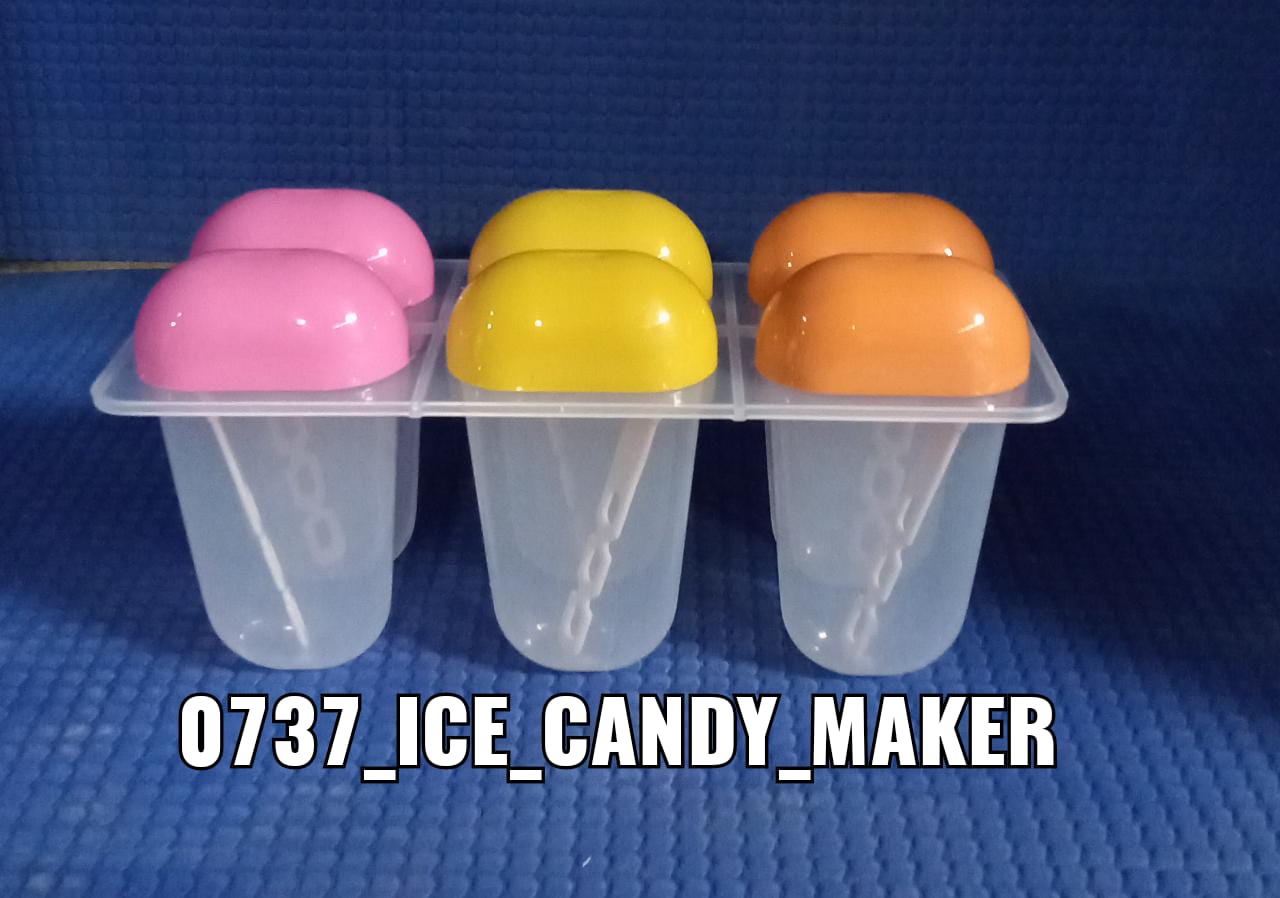 737 6 Pcs Multicolor Polypropylene Ice Mold, Kulfi Maker/Stick/Cream/Candy Color Assorted DeoDap