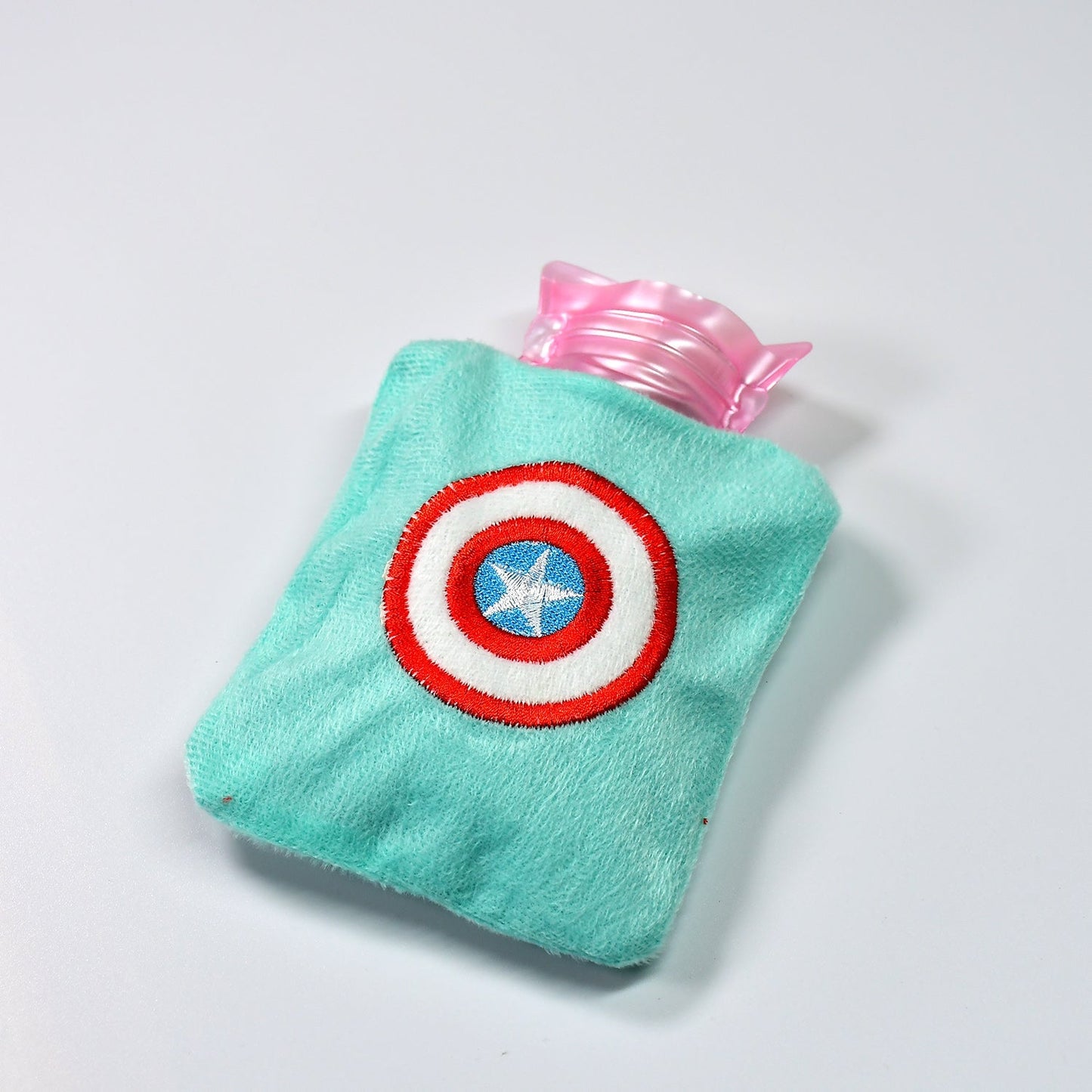 6517 Captain America's Shield small Hot Water Bag with Cover for Pain Relief, Neck, Shoulder Pain and Hand, Feet Warmer, Menstrual Cramps. DeoDap