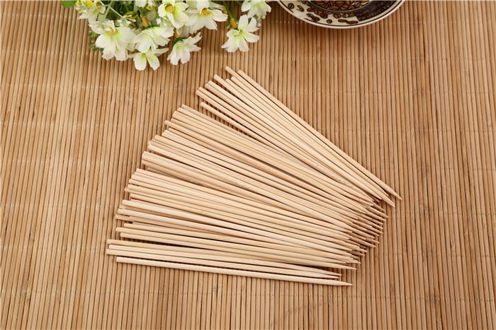 1119 Bamboo Wood Skewer BBQ Sticks DeoDap