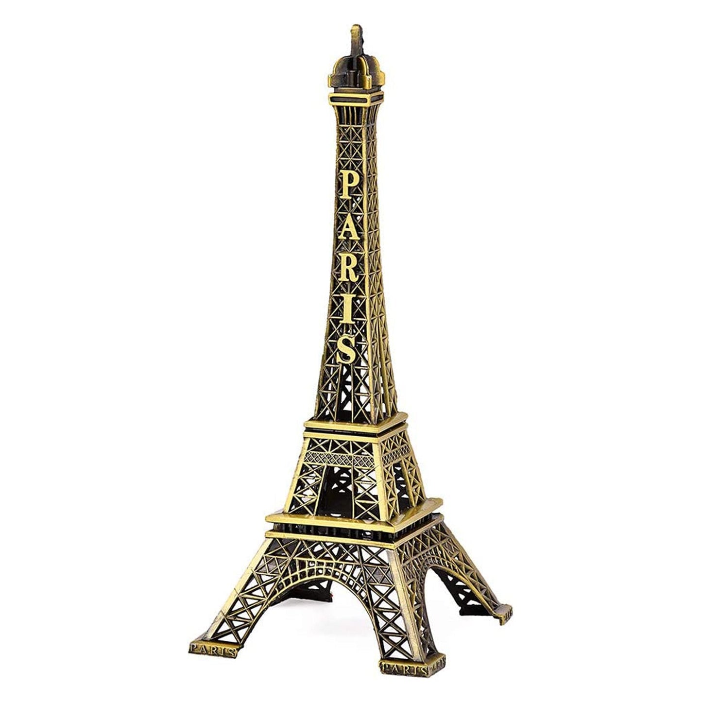 4733 Antique Finish 3D Metal Paris Eiffel Tower Metal Craft Famous Landmark Building Metal Statue, Cabinet, Office, Gifts Decorative Showpiece. DeoDap