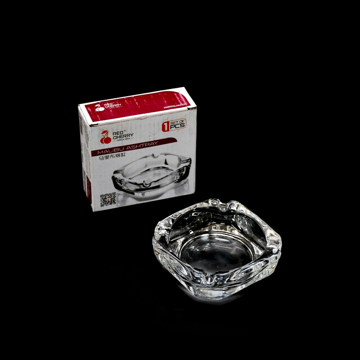 4064 Glass Brunswick Crystal Quality Cigar Cigarette Ashtray Round Tabletop for Home Office Indoor Outdoor Home Decor DeoDap
