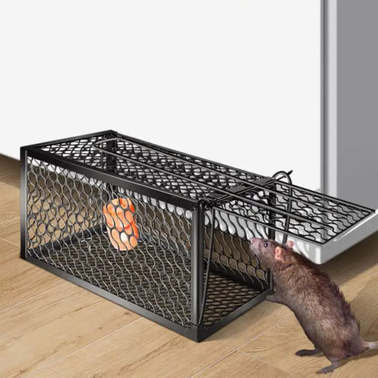 0365 Foldable Mouse Trap Squirrel Trap Small Live Animal Trap Mouse Voles Hamsters Live Cage Rat Mouse Cage Trap for Mice Easy to Catch and Release