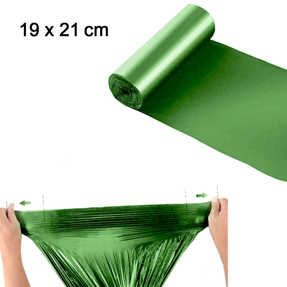 1585 Bio-degradable Eco Friendly Garbage/Trash Bags Rolls (19" x 21") (Green) DeoDap