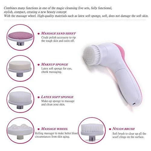 340 -5-in-1 Smoothing Body & Facial Massager (Pink) Your Brand