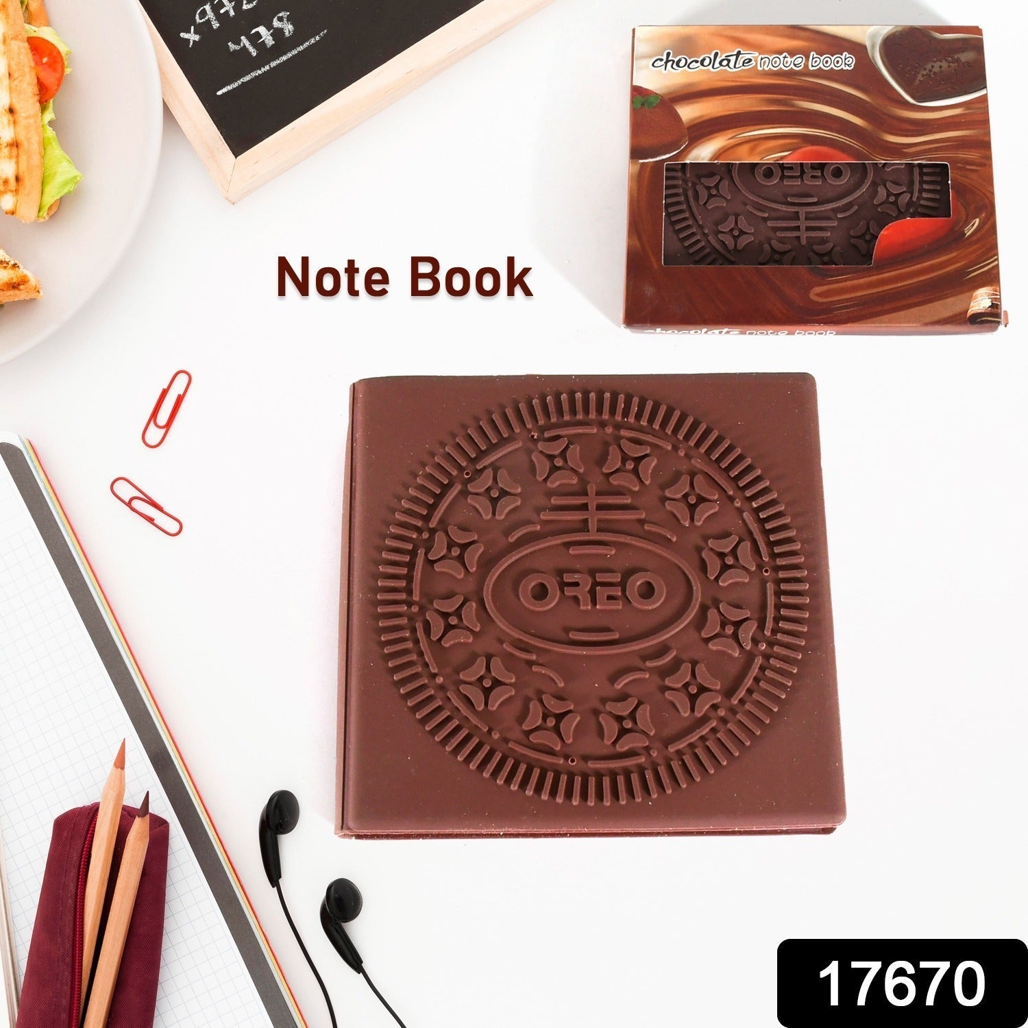 17670 Chocolate Diary Notebooks Original Chocolate Smell Writing Practice Book Early Learning Copybook Premium Chocolate Book (1Pc / Book / 80 Pages) 