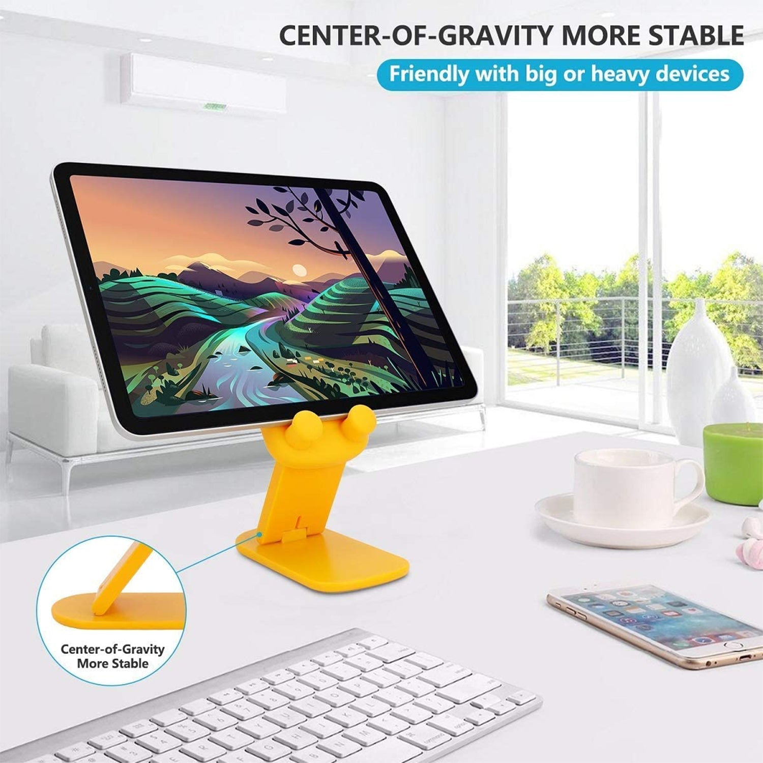 0216 Cute Cartoon Design Multi-Angle Adjustable Foldable Mobile Stand DeoDap