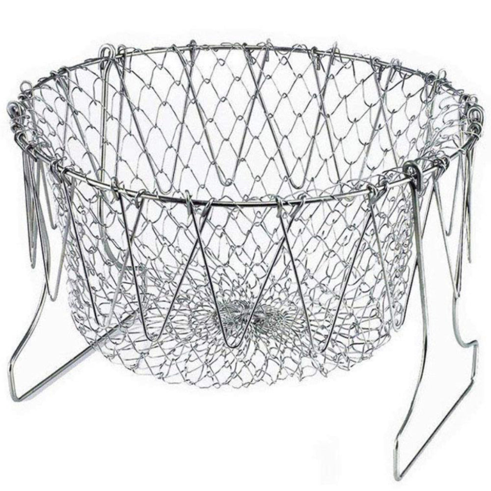 139 Foldable Strainer Chef Basket DeoDap