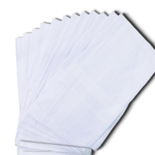 1537 Men's King Size Formal Handkerchiefs for Office Use - Pack of 12 DeoDap