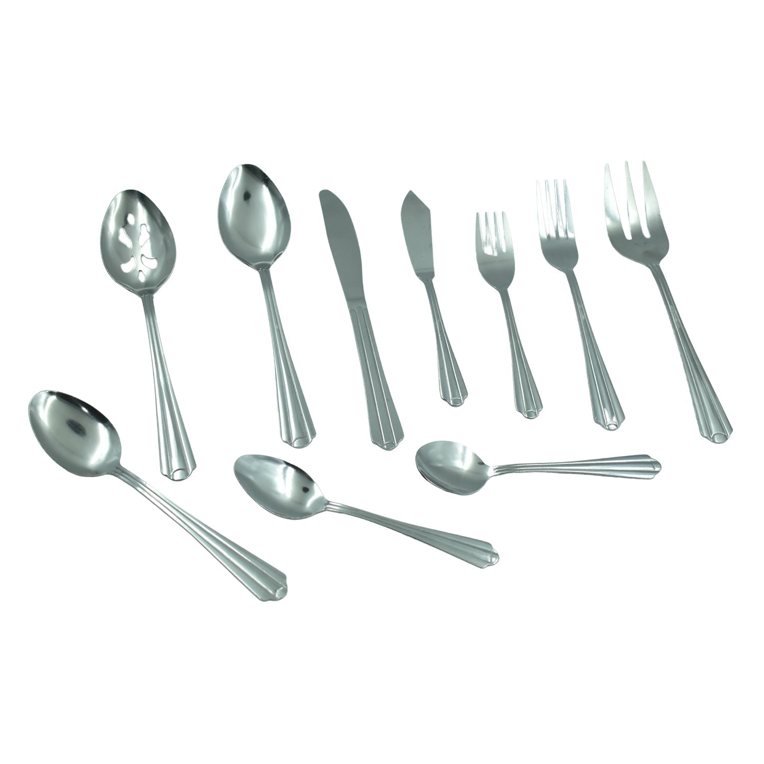 2769 45Pc Stainless steel Flatware Set Used For Dinner, Breakfast And Lunch Purposes In All Kinds Of Places. DeoDap