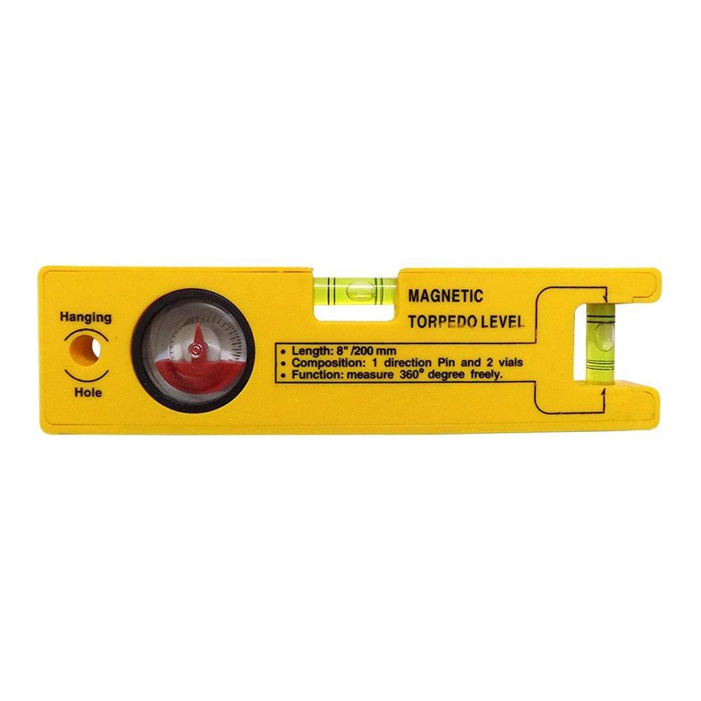 429 8-inch Magnetic Torpedo Level with 1 Direction Pin, 2 Vials and 360 Degree View DeoDap