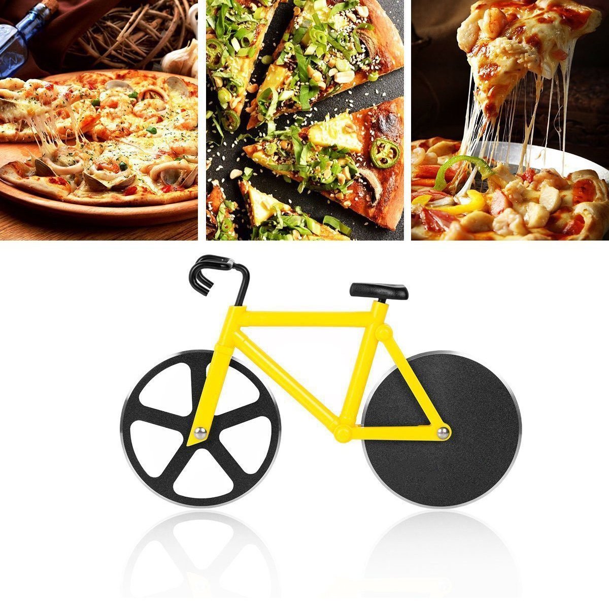 649 stainless steel Bicycle shape Pizza cutter DeoDap